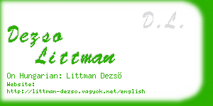 dezso littman business card